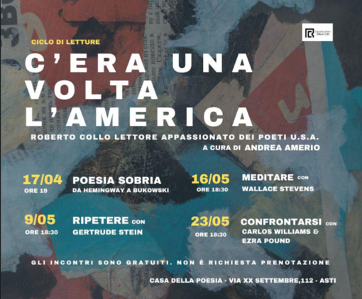 La poesia americana rivive ad Asti: ultimi incontri con Andrea Amerio La poesia americana rivive ad Asti: ultimi incontri con Andrea Amerio