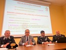 Il procuratore della Repubblica di Asti Biagio Mazzeo illustra i dettagli dell'operazione insieme ai vertici del Comando Provinciale dei Carabinier