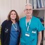 La coordinatrice infermieristica Delphine Herby e  il dottor Graziano Carlidi, referente dell’attività di coordinamento del prelievo d’organo