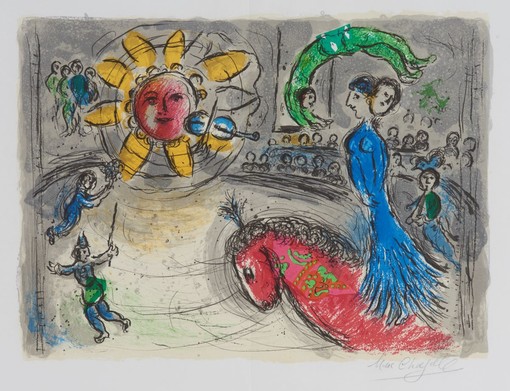 Soleil au cheval rouge, opera di Marc Chagall