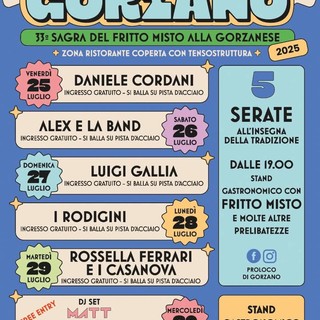 Gorzano si prepara alla 33ª Sagra del Fritto Misto: sette giorni di festa tra gusto, musica e tradizione