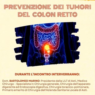 Prevenzione del tumore al colon retto, a San Damiano un incontro dedicato alla salute