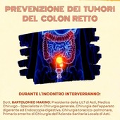 Prevenzione del tumore al colon retto, a San Damiano un incontro dedicato alla salute