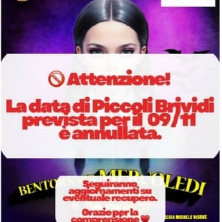 Annullato lo spettacolo "Bentornata Mercoledì" al Teatro Alfieri Annullato lo spettacolo "Bentornata Mercoledì" al Teatro Alfieri