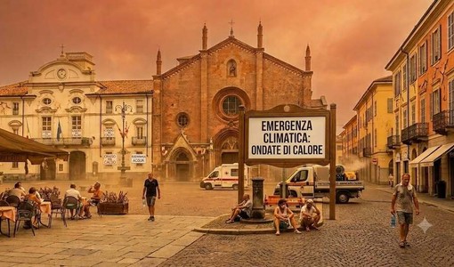 L'immagine di un'Asti distopica (generata con Ai) pubblicata da Ambiente Asti L'immagine di un'Asti distopica (generata con Ai) pubblicata da Ambiente Asti