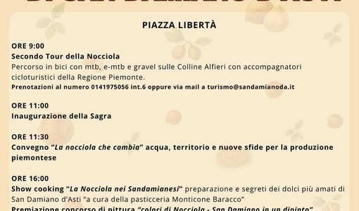 San Damiano celebra la Nocciola: domenica torna la seconda edizione della Sagra San Damiano celebra la Nocciola: domenica torna la seconda edizione della Sagra