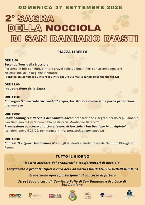San Damiano celebra la Nocciola: domenica torna la seconda edizione della Sagra San Damiano celebra la Nocciola: domenica torna la seconda edizione della Sagra