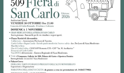 Nizza Monferrato si prepara alla 509ª Fiera di San Carlo: tradizione, gusto e musica nel cuore della città