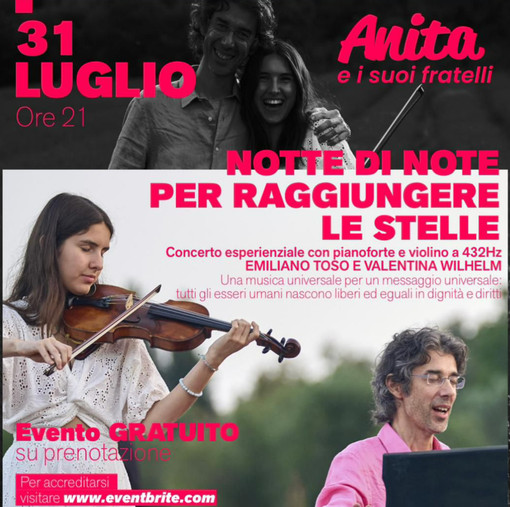 “Notte di Note per raggiungere le stelle”: Anita e i suoi fratelli porta la magia di Emiliano Toso a Costigliole d’Asti