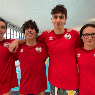 I giovani atleti dell'Asti Nuoto impegnati ai Criteria Giovanili
