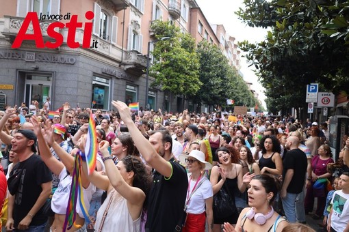 Un'immagine dell'Asti Pride 2024