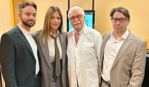 Nell'immagine, da sinistra a destra: Alessandro Tarricone, Mery Segneri, Giorgio Calabrese e Gianluca Tordi Nell'immagine, da sinistra a destra: Alessandro Tarricone, Mery Segneri, Giorgio Calabrese e Gianluca Tordi