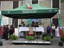 Un momento della funzione religiosa celebrata sul sagrato del santuario dei Caffi Un momento della funzione religiosa celebrata sul sagrato del santuario dei Caffi