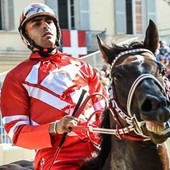 Antonio Mula in un'immagine del Palio 2025, quando ha difeso i colori di Moncalvo