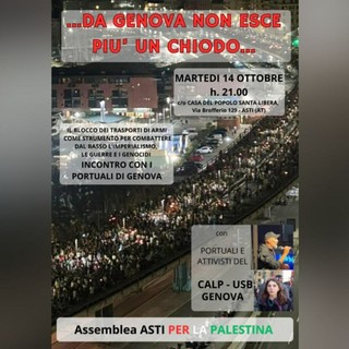 &quot;Stop alle armi&quot;: i portuali genovesi raccontano la loro protesta alla Casa del Popolo