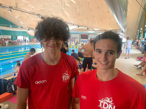 I due giovani atleti dell'Asti Nuoto convocati per il il Campionato Nazionale a Squadre Categoria Ragazzi