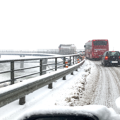 La nevicata del 15 dicembre 2022 sulle strade di Alba