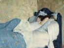 A letto, dipinto del 1878 di Federico Zandomeneghi, impressionista veneziano A letto, dipinto del 1878 di Federico Zandomeneghi, impressionista veneziano