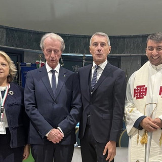 Nella foto da sinistra: la delegata ANIOC di Asti e provincia cav. Silvana Bertolotti, il segretario nazionale ANIOC avv. Maurizio Monzani, il presidente nazionale ANIOC sen. Antonio De Poli, e il consulente spirituale nazionale ANIOC uff. Don Augusto Piccoli