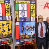 Ph Merfephoto. Antonio Guarene con l'assessore Gianfranco Imerito alla Stima del Palio 2018