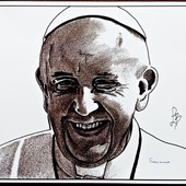 Papa Francesco, opera di Lorenzo Barruscotto