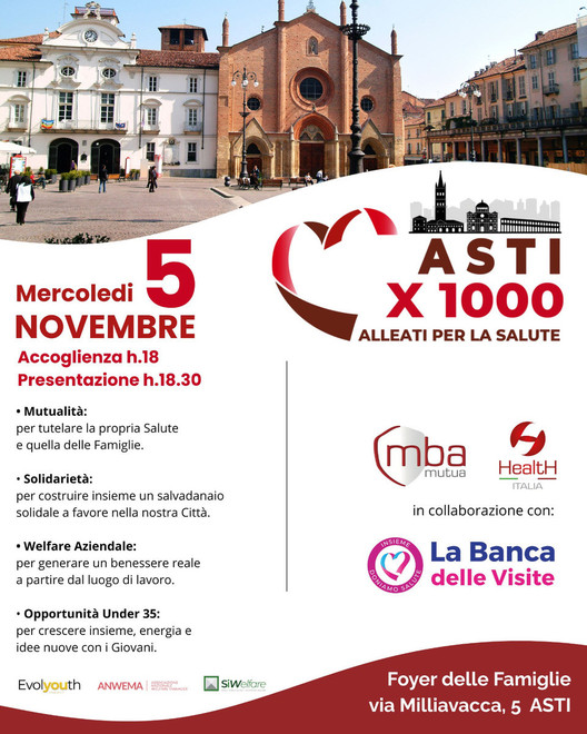Ad Asti approda “Asti x 1000”: un evento dedicato alla salute e al benessere