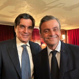 Mario Bovino e il leader di Azione Carlo Calenda