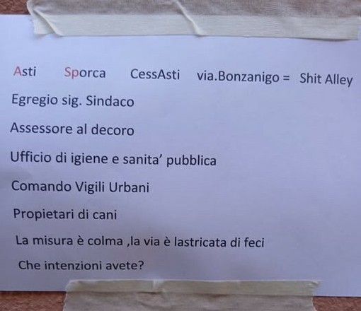 Via Bonzanigo? E' diventata il "vicolo della me*da" Via Bonzanigo? E' diventata il "vicolo della me*da"