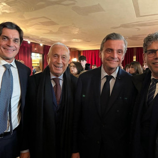 Mario Bovino (primo da sinistra) con Osvaldo Napoli, Carlo Calenda e Sergio Bartoli