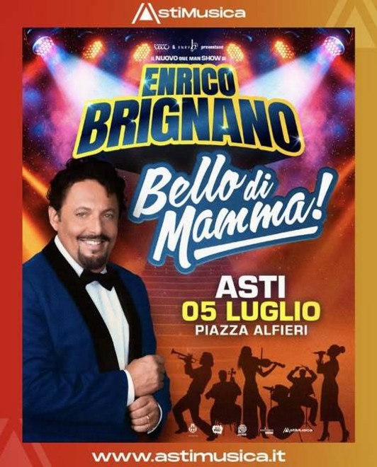 La comicità di Enrico Brignano si aggiunge al ricchissimo cartellone di AstiMusica 2026