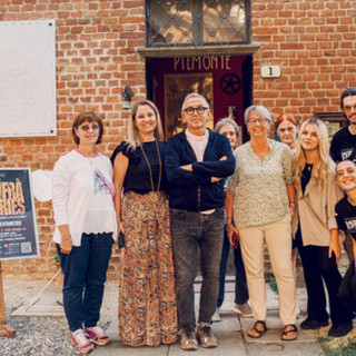 Barbieri ritratto nel corso della mattinata a Piova' (immagine riprodotta per gentile concessione di Marinella Ferrero)