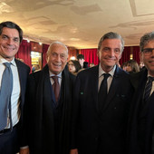 Mario Bovino (primo da sinistra) con Osvaldo Napoli, Carlo Calenda e Sergio Bartoli