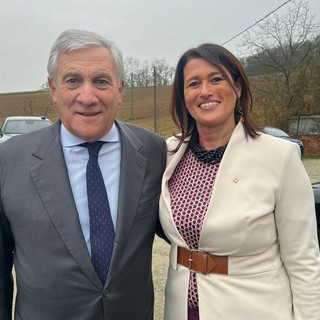 La consigliera Biglia con il vicepresidente del Consiglio e ministro degli Affari Esteri, nonché leader di Forza Italia, Antonio Tajani