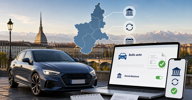Sconto sul bollo auto in Piemonte: al via l'addebito sul conto corrente per snellire la burocrazia Sconto sul bollo auto in Piemonte: al via l'addebito sul conto corrente per snellire la burocrazia