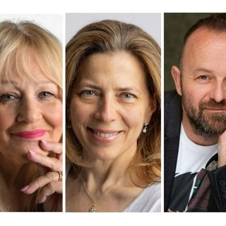 Nel collage, da sinistra a destra: Marina Balbo, Raffaella Romagnolo e Enrico Galiano
