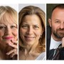 Nel collage, da sinistra a destra: Marina Balbo, Raffaella Romagnolo e Enrico Galiano