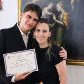 Alessio Mancellari con la mamma (MerfePhoto)