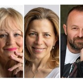 Nel collage, da sinistra a destra: Marina Balbo, Raffaella Romagnolo e Enrico Galiano