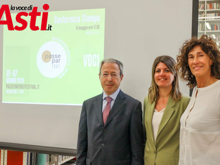 Bellesini e Sinigaglia con Alessia Conti, direttrice della Biblioteca