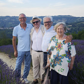 Marcello Pasquero con Nando Marino, la moglie e Marco Suria