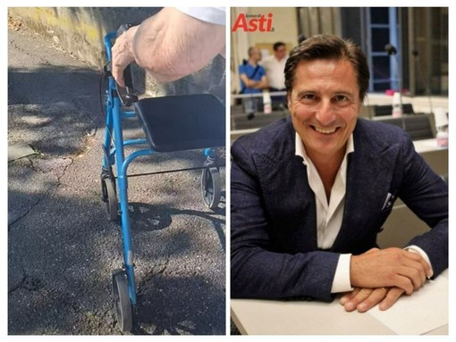 Nel collage, un fermo immagine del video postato da Finotto e l'assessore Marco Galvagno