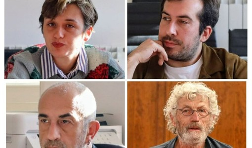 Nel collage fotografico, in senso orario: Vittoria Briccarello, Mauro Bosia, Gianfranco Miroglio e Mario Malandrone