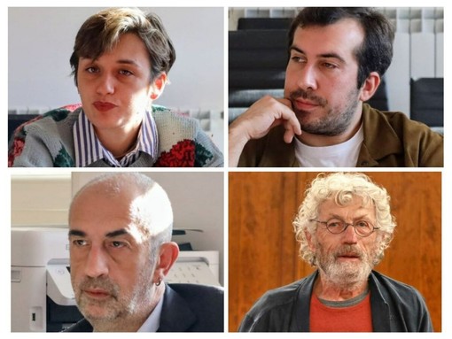 Nel collage fotografico, in senso orario: Vittoria Briccarello, Mauro Bosia, Gianfranco Miroglio e Mario Malandrone