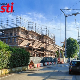 Il cantiere della scuola di Motta di Costigliole