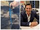 Nel collage, un fermo immagine del video postato da Finotto e l'assessore Marco Galvagno