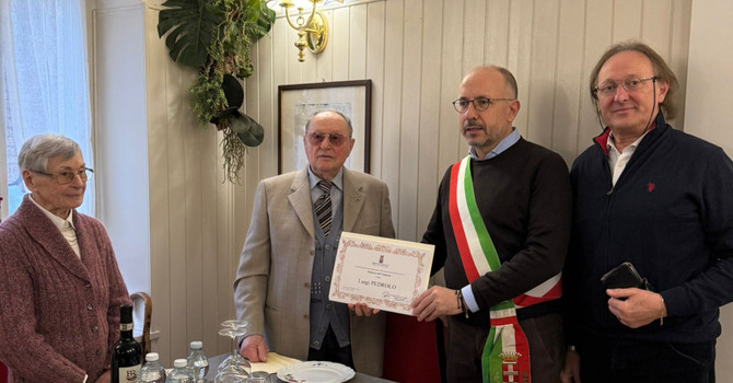 Luigi Pedrolo, 100 anni di storia e memoria: il partigiano "Tito" festeggia il secolo di vita Luigi Pedrolo, 100 anni di storia e memoria: il partigiano "Tito" festeggia il secolo di vita