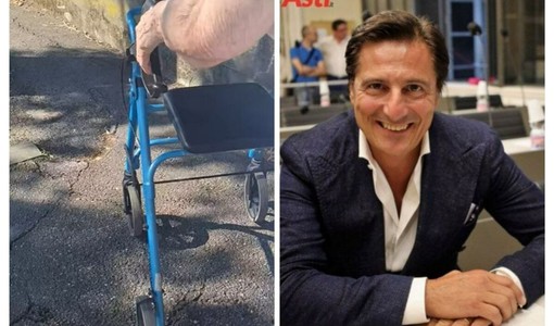 Nel collage, un fermo immagine del video postato da Finotto e l'assessore Marco Galvagno