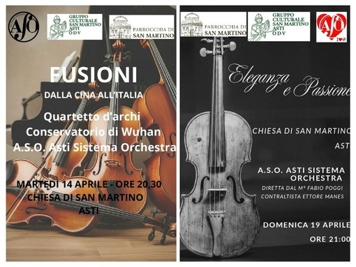 Il violino unisce Asti e la Cina: due appuntamenti nella chiesa di San Martino