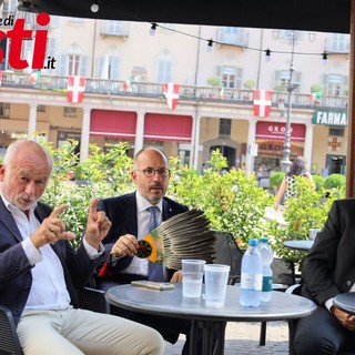 Un momento (ph. Merfephoto - Efrem Zanchettin) della conferenza stampa con, da sinistra a destra: Livio Negro, Massimo Chiappo Buratti e Maurizio Rasero