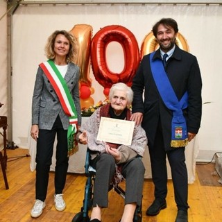 La signora Bardini con Stefania Morra e Simone Nosenzo